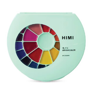 HIMI ΣΕΤ ΝΕΡΟΜΠΟΓΙΕΣ 24 ΧΡΩΜΑΤΑ ΜΕ ΠΙΝΕΛΟ SEMI MOIST WATERCOLOUR HIMIYSC190