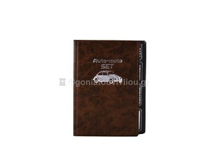 ΘΗΚΗ AUTO MOTO SET ΓΙΑ ΑΔΕΙΑ ΔΙΠΛΩΜΑ ΑΣΦΑΛΕΙΑ ΚΤΕΟ 13x18cm ΚΑΦΕ ΜΕ ΝΕΡΑ