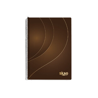 SKAG ΤΕΤΡΑΔΙΟ ΣΠΙΡΑΛ A4 (21x29,7cm) 4 ΘΕΜΑΤΩΝ 120φ GOLD ΚΑΦΕ 303309