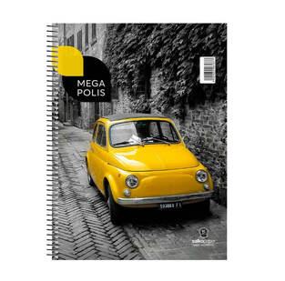 SALKO ΤΕΤΡΑΔΙΟ ΣΠΙΡΑΛ A4 (21x29,7cm) 3 ΘΕΜΑΤΩΝ 90φ MEGA POLIS ΚΙΤΡΙΝΟ ΑΥΤΟΚΙΝΗΤΟ ΙΤΑΛΙΑ 6488