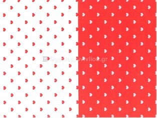 SKAG ZAZOO ΧΑΡΤΟΝΙ 50x70cm 230gr ΔΙΠΛΗΣ ΟΨΗΣ ΚΟΚΚΙΝΟ ΜΕ ΛΕΥΚΕΣ ΚΑΡΔΙΕΣ ΚΑΙ ΛΕΥΚΟ ΜΕ ΚΟΚΚΙΝΕΣ ΚΑΡΔΙΕΣ 292405