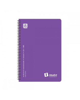 SPECIAL BY TYPOTRUST ΤΕΤΡΑΔΙΟ ΣΠΙΡΑΛ T MATE ΠΛΑΣΤΙΚΟ ΑΔΙΑΦΑΝΟ ΕΞΩΦΥΛΛΟ 17x25cm 3 ΘΕΜΑΤΩΝ 90φ ΜΩΒ