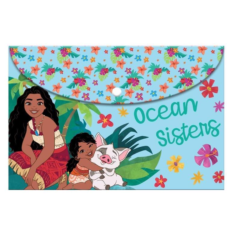 ΦΑΚΕΛΟΣ ΜΕ ΚΟΥΜΠΙ ΠΛΑΣΤΙΚΟΣ A4 (21x29,7cm) VAIANA 2 OCEAN SISTERS 564917