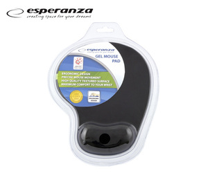 ESPERANZA MOUSE PAD GEL ΜΕ ΒΑΣΗ ΓΙΑ ΚΑΡΠΟ ΜΑΥΡΟ 45990404
