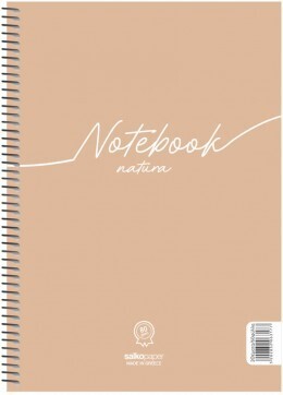SALKO ΤΕΤΡΑΔΙΟ ΣΠΙΡΑΛ 17x25cm 1 ΘΕΜΑΤΟΣ 30φ NOTEBOOK NATURA ΚΙΤΡΙΝΟ 6381