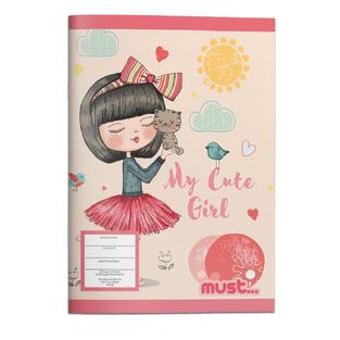MUST ΤΕΤΡΑΔΙΟ ΚΑΡΦΙΤΣΑ 17x25cm 40φ MY CUTE GIRL 584679