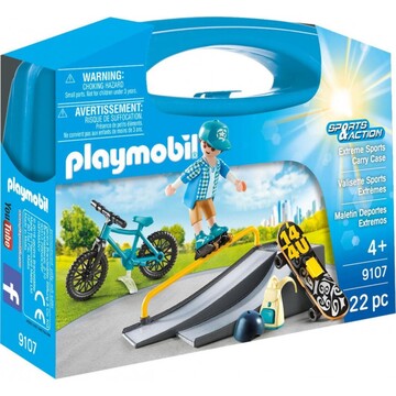 PLAYMOBIL SPORTS AND ACTION ΒΑΛΙΤΣΑΚΙ SKATE (ΣΚΕΙΤ) ΜΕ ΠΙΣΤΑ ΚΑΙ ΠΟΔΗΛΑΤΟ 9107