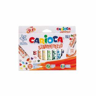 CARIOCA STAMPERELO ΜΑΡΚΑΔΟΡΟΙ ΖΩΓΡΑΦΙΚΗΣ 2 ΣΕ 1 ΜΑΡΚΑΔΟΡΟΣ ΚΑΙ ΣΦΡΑΓΙΔΑ 12 ΧΡΩΜΑΤΑ 42240