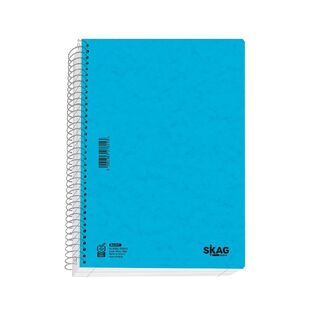 SKAG ΤΕΤΡΑΔΙΟ ΣΠΙΡΑΛ 17x25cm 4 ΘΕΜΑΤΩΝ 120φ BASIC ΓΑΛΑΖΙΟ 276160