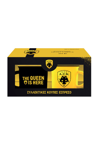 ΚΟΥΠΑ ESPRESSO ΑΕΚ ΜΠΑΣΚΕΤ 1 THE QUEEN IS HERE 2τεμ BZXPRP00732
