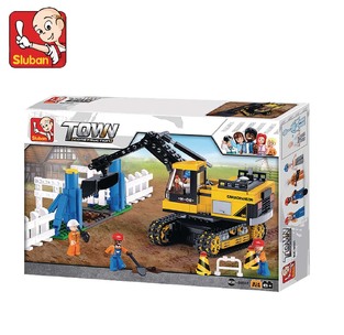 SLUBAN ΠΑΙΔΙΚΟ ΠΑΙΧΝΙΔΙ ΜΕ ΤΟΥΒΛΑΚΙΑ B0551 TOWN CONSTRAUCTION EXCAVATOR (ΕΚΣΚΑΦΕΑΣ) 614PCS