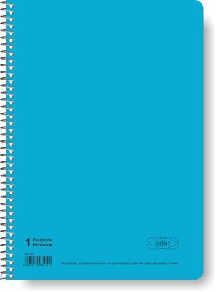 ORBIS ΣΗΜΕΙΩΜΑΤΑΡΙΟ 10x14cm 80Φ ΡΙΓΕ FLUO ΜΠΛΕ FU163T