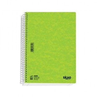 SKAG ΣΗΜΕΙΩΜΑΤΑΡΙΟ ΣΠΙΡΑΛ 10,5x14,8cm 2 ΘΕΜΑΤΩΝ 80φ No20 UNIVERSITY FOIL ΛΑΧΑΝΙ 120159