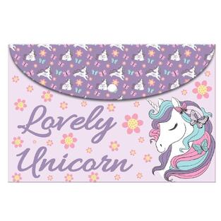 MUST TEAM ΦΑΚΕΛΟΣ ΜΕ ΚΟΥΜΠΙ ΠΛΑΣΤΙΚΟΣ A4 (21x29,7cm) LOVELY UNICORN 586498
