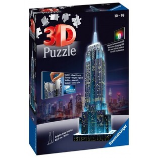 RAVENSBURGER 3D ΠΑΖΛ 216τεμ EMPIRE STATE BUILDING ΝΥΧΤΕΡΙΝΗ ΕΚΔΟΣΗ (ΠΕΡIΕΧΕΙ ΛΑΜΠΑ LED) 125661