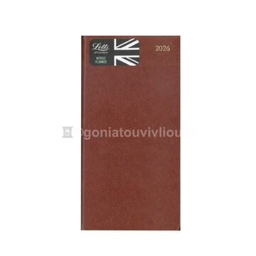 2026 ΗΜΕΡΟΛΟΓΙΟ ΑΤΖΕΝΤΑ LETTS ΕΒΔΟΜΑΔΙΑΙΟ 9x17cm LEGACY SLIM TAN 26081652