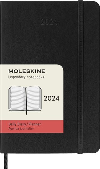 2024 ΗΜΕΡΟΛΟΓΙΟ MOLESKINE POCKET (9x14cm) SOFT COVER BLACK DAILY DIARY (ΗΜΕΡΗΣΙΟ ΗΜΕΡΟΛΟΓΙΟ ΕΤΟΥΣ)