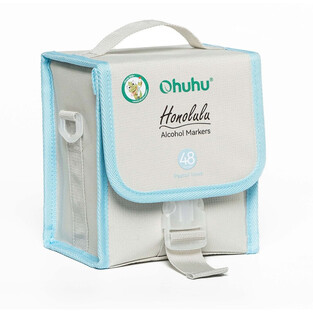 OHUHU HONOLULU ΣΕΤ 48 ΜΑΡΚΑΔΟΡΟΙ ΟΙΝΟΠΝΕΥΜΑΤΟΣ ΜΕ ΔΙΠΛΗ ΜΥΤΗ (ΠΛΑΚΕ ΚΑΙ ΠΙΝΕΛΟ) ΣΕ ΛΕΥΚΟ ΒΑΛΙΤΣΑΚΙ PASTEL TONE OHUY308040367