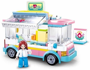 SLUBAN ΠΑΙΔΙΚΟ ΠΑΙΧΝΙΔΙ ΜΕ ΤΟΥΒΛΑΚΙΑ B0797 GIRLS DREAM MEDICAL CAR 195pcs