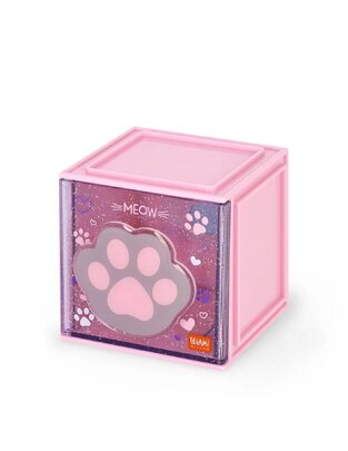 LEGAMI STATIONERY ΚΟΥΤΙ ΑΠΟΘΗΚΕΥΣΗΣ ΓΡΑΦΕΙΟΥ ΜΕ ΑΥΤΟΚΟΛΛΗΤΑ MEOW KITTY SBX0003