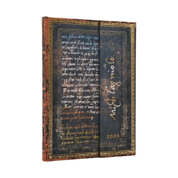 2026 ΗΜΕΡΟΛΟΓΙΟ ΕΒΔΟΜΑΔΙΑΙΟ PAPERBLANKS MIDI 13x18cm MICHELANGELO HANDWRITING (ΣΚΛΗΡΟ ΕΞΩΦΥΛΛΟ) DE07570