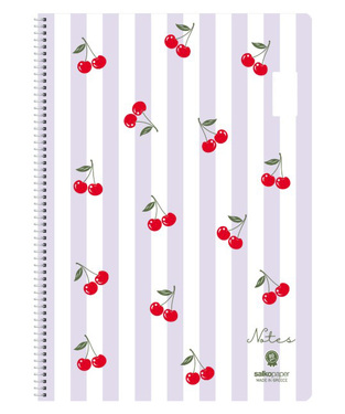 SALKO ΤΕΤΡΑΔΙΟ ΣΠΙΡΑΛ A4 (21x29,7cm) 2 ΘΕΜΑΤΩΝ 60φ NOTES ΚΕΡΑΣΙΑ ΜΩΒ 4867