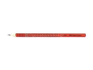 FABER CASTELL ΜΟΛΥΒΙ GRIP 2001 ΚΟΚΚΙΝΟ ΣΚΟΥΡΟ Β 217033 517021