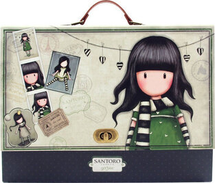 SANTORO GORJUSS VACATION BRIEFCASE BOX ΤΣΑΝΤΑ ΕΓΓΡΑΦΩΝ ΒΑΛΙΤΣΑΚΙ ΑΠΟ ΧΑΡΤΟΝΙ THE SCARF 555GJ03