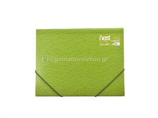 FOLDERMATE NEST ΝΤΟΣΙΕ ΜΕ ΛΑΣΤΙΧΟ A4 (21x29,7cm) ΛΑΧΑΝΙ 60869