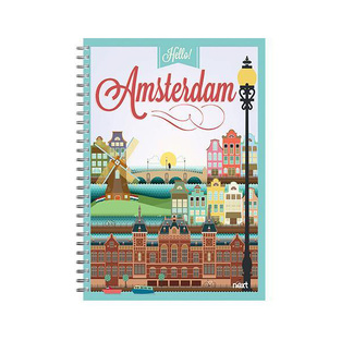 NEXT ΤΕΤΡΑΔΙΟ ΣΠΙΡΑΛ A4 (21x29,7cm) 2 ΘΕΜΑΤΩΝ 70φ TRAVEL AMSTERDAM 02889 3