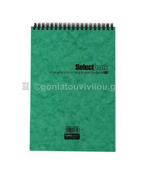 SALKO ΜΠΛΟΚ ΣΠΙΡΑΛ 17x25cm ΜΕ ΓΡΑΜΜΕΣ 2 ΘΕΜΑΤΩΝ 60φ SELECT ΠΡΑΣΙΝΟ 2344