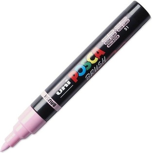 POSCA ΜΑΡΚΑΔΟΡΟΣ PC5BR BRUSH ΑΝΟΙΧΤΟ ΡΟΖ (LIGHT PINK)