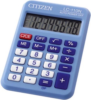 CITIZEN ΑΡΙΘΜΟΜΗΧΑΝΗ ΤΣΕΠΗΣ LC 110NRBL ΜΠΛΕ 8 ΨΗΦΙΩΝ