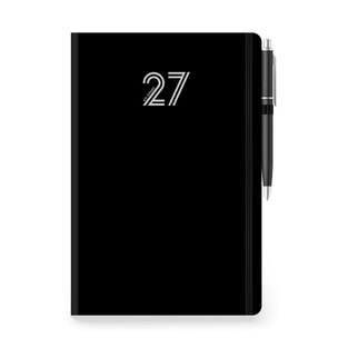 2027 ΗΜΕΡΟΛΟΓΙΟ ΗΜΕΡΗΣΙΟ ULTIMA 17x24cm ΜΑΥΡΟ ΜΕ ΛΑΣΤΙΧΟ / ΕΥΡΕΤΗΡΙΟ ΜΗΝΩΝ / ΣΤΥΛΟ 892743 (ΤΡΙΠΕΡΙΝΑ)