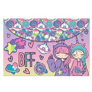 MUST ΦΑΚΕΛΟΣ ΜΕ ΚΟΥΜΠΙ ΠΛΑΣΤΙΚΟΣ A4 (21x29,7cm) BEST FRIENDS FOREVER 585657