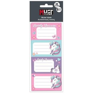 ΑΥΤΟΚΟΛΛΗΤΕΣ ΕΤΙΚΕΤΕΣ ΤΕΤΡΑΔΙΩΝ 20τεμ UNICORN 586914