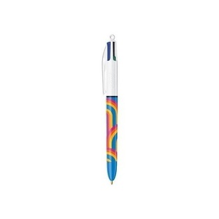 BIC ΣΤΥΛΟ ΜΕ ΤΕΣΣΕΡΑ (4) ΧΡΩΜΑΤΑ 4 COLOURS LINES MEDIUM 1.0mm  ΜΠΛΕ ΚΛΑΣΣΙΚΕΣ ΑΠΟΧΡΩΣΕΙΣ