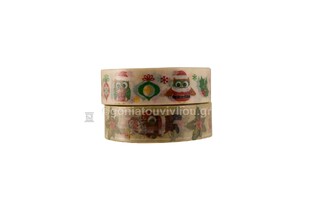 GLOBAL GIFT MASKING TAPE ΧΑΡΤΟΤΑΙΝΙΑ ΧΡΙΣΤΟΥΓΕΝΝΙΑΤΙΚΗ 10Μ 933003