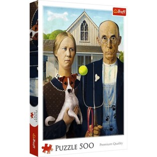 TREFL ΠΑΖΛ 500τεμ AMERICAN GOTHIC DOG EDITION 37526