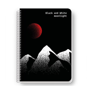 BLACK AND WHITE ΤΕΤΡΑΔΙΟ ΣΠΙΡΑΛ A4 (21x29,7cm) 2 ΘΕΜΑΤΩΝ 60φ MOONLIGHT ΑΣΠΡΟ 15719