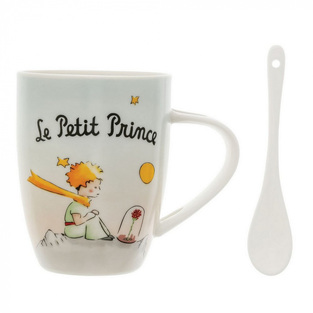 ENESCO ΚΕΡΑΜΙΚΗ ΚΟΥΠΑ ΜΕ ΚΟΥΤΑΛΑΚΙ ΜΙΚΡΟΣ ΠΡΙΓΚΙΠΑΣ ΑΣΠΡΗ 525840