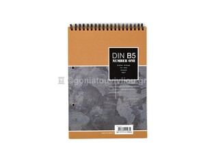 ΝΕΟΧΑΡΤ ΜΠΛΟΚ ΣΠΙΡΑΛ 17x25cm 80φ ΜΕ ΓΡΑΜΜΕΣ ΠΕΡΦΟΡΕ ΜΕ ΤΡΥΠΕΣ NUMBER ONE ΚΑΦΕ 15163