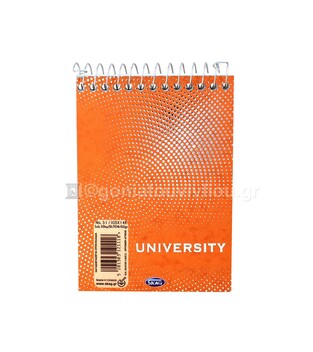 SKAG ΜΠΛΟΚ ΓΡΑΦΗΣ ΣΠΙΡΑΛ 10,5x14,8cm ΡΙΓΕ 3 ΘΕΜΑΤΩΝ 120φ No51 UNIVERSITY FOIL ΠΟΡΤΟΚΑΛΙ 121118