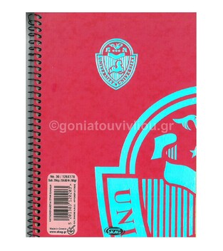 SKAG ΣΗΜΕΙΩΜΑΤΑΡΙΟ ΣΠΙΡΑΛ 12,6x18cm 2 ΘΕΜΑΤΩΝ 80φ No30 UNIVERSITY FOIL ΚΟΚΚΙΝΟ 120203