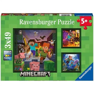 RAVENSBURGER ΠΑΖΛ 3X49τεμ MINECRAFT 05621