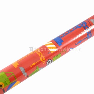 DESCRIBO ΧΑΡΤΙ ΠΕΡΙΤΥΛΙΓΜΑΤΟΣ ΠΑΙΔΙΚΟ ΣΕ ΡΟΛΟ 70cm x 2m ΚΟΚΚΙΝΟ ΦΟΡΤΗΓΑ DES0123