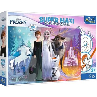 TREFL PRIMO PUZZLE ΠΑΖΛ 24 ΤΕΜΑΧΙΩΝ ΔΙΠΛΗΣ ΟΨΗΣ 3 ΣΕ 1 40x60cm HAPPY FROZEN
