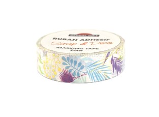 GLOBAL GIFT MASKING TAPE ΑΥΤΟΚΟΛΛΗΤΗ ΤΑΙΝΙΑ ΧΕΙΡΟΤΕΧΝΙΑΣ 10m ΧΡΩΜΑΤΙΣΤΑ ΦΥΛΛΑ 933221
