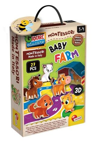 LISCIANI GIOCHI GIOCARE EDUCARE MONTESSORI BABY ΞΥΛΙΝΟ ΕΚΠΑΙΔΕΥΤΙΚΟ ΠΑΖΛ 27τεμ ΦΑΡΜΑ 96886