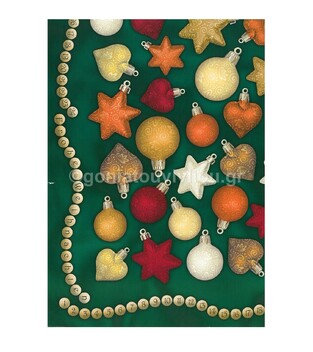 ΧΑΡΤΟΝΙ 50Χ70 ΧΡΙΣΤΟΥΓΕΝΝΙΑΤΙΚΕΣ ΜΠΑΛΕΣ 72043